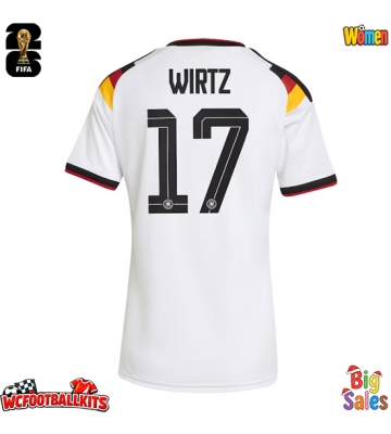 Germany Florian Wirtz #17 Replica Home Stadium Shirt for Women World Cup 2026 Short Sleeve